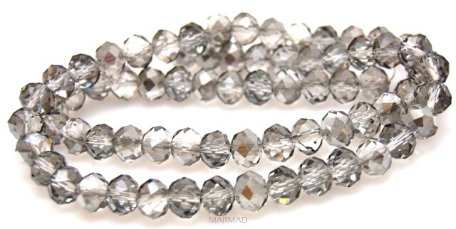 Kryształki fasetowane crystal grey - oponka 10x7mm