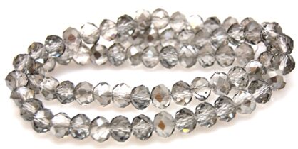 Kryształki fasetowane crystal grey - oponka 10x7mm