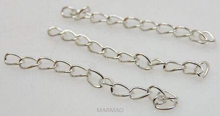 Łańcuszek simple 50mm - posrebrzany