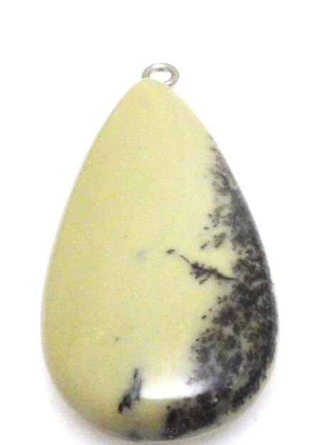 Jaspis z ogniwkiem na wisior - kropla 40x20mm