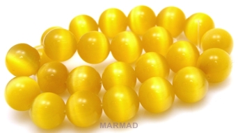 Uleksyt - kula 16mm - żółty słoneczny Wada przy otworze