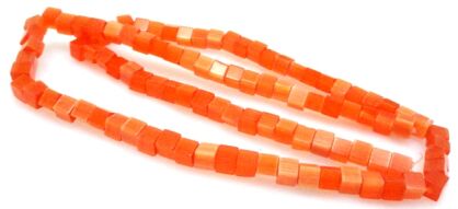 Kocie oko- uleksytowy - kostka 4x4mm - pomarańczowy