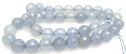 Jadeit fasetowany kula 10mm - błękitno szary