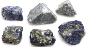 Lapis lazuli surowy - zestaw 6 bryłek