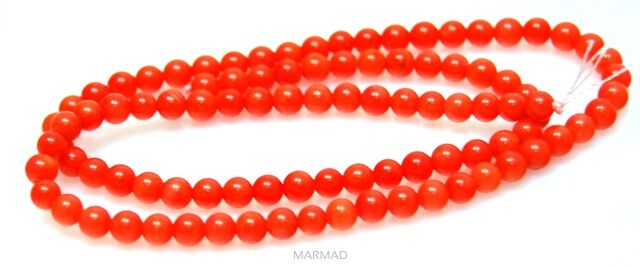 Koral - kula 4mm - pomarańczowy