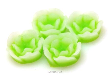 Kaboszon - różyczka seledynowa 12mm