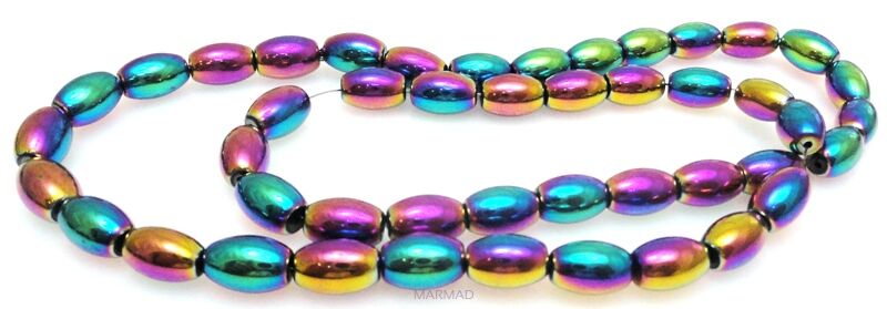 Hematyt tęczowy AB - oliwka 9x6mm