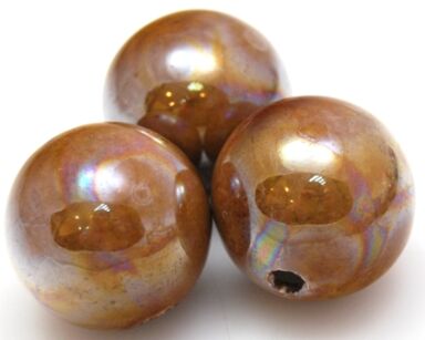 Ceramika opalizująca brązowa - kula 30mm