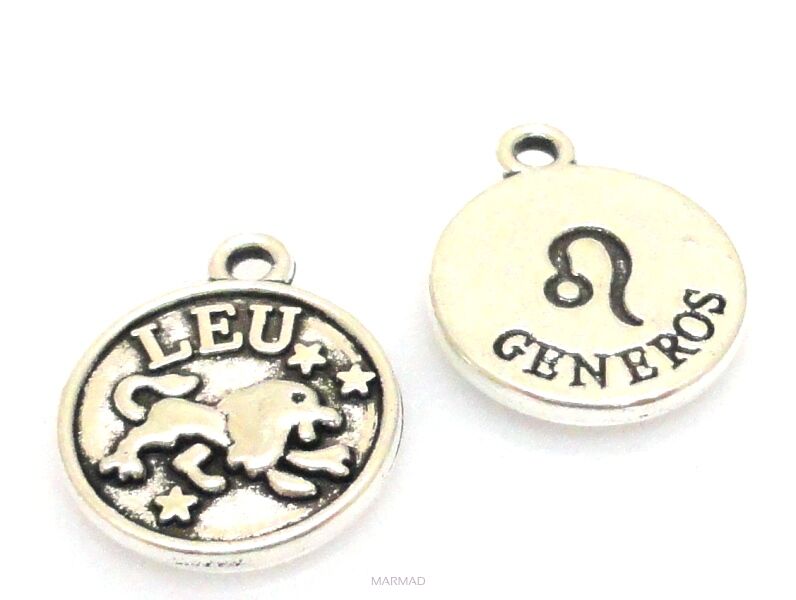 Zawieszka - znak zodiaku Lew - moneta 14x12mm