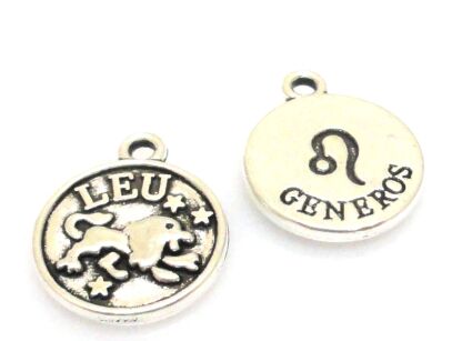 Zawieszka - znak zodiaku Lew - moneta 14x12mm