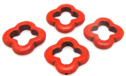 Howlit - kwiatek 18mm - czerwony