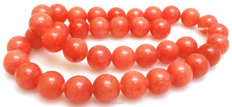 Jadeit - kula 10mm - różowo malinowy