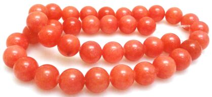 Jadeit - kula 10mm - różowo malinowy