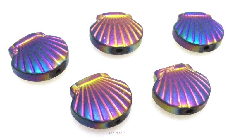 Hematyt tęczowy matowy - muszelka 10x10mm