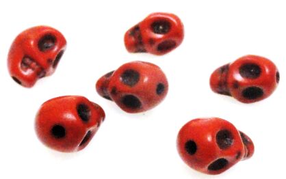 Howlit - czaszka 8x6x6mm - czerwony