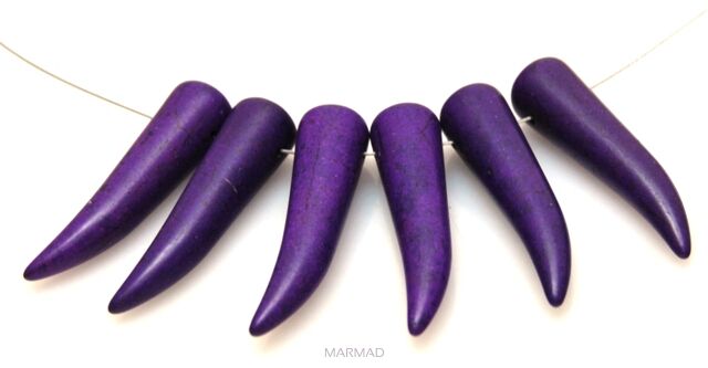 Howlit - kieł 40x10mm - fioletowy