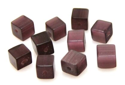 Kocie oko- uleksytowe - kostka 6x6mm - fioletowy