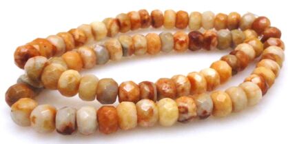 Agat fasetowany crazy lace - oponka 8x4mm