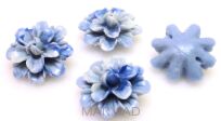 Koral z żywicą - kwiatek dalia 17mm - niebieski