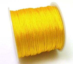 Sznurek bawełniany satynowy 0,7mm - żółty