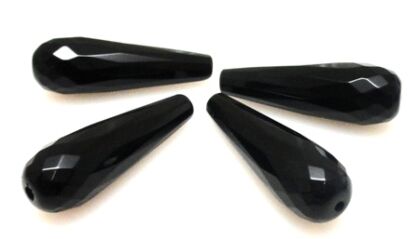 Onyks fasetowany - kropla 30x10mm