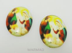 Kaboszon szklany owal 25x18mm - dewocjonalia