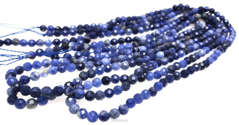 Sodalit fasetowany - kula 3mm