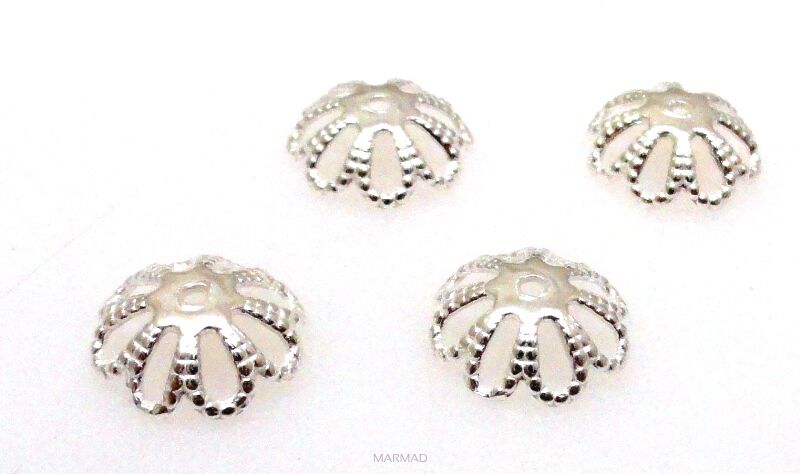 Miseczka kwiatek 8mm - srebro 925