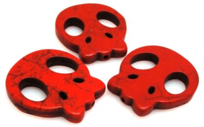 Howlit - czaszka 28x25mm - czerwony