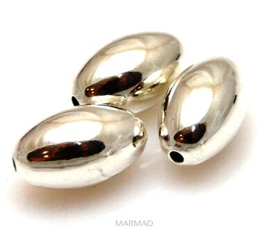 Oliwka gładka 16x10mm - srebro 925