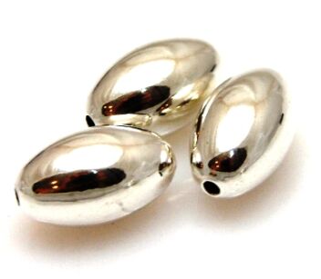 Oliwka gładka 16x10mm - srebro 925