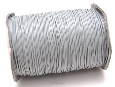 Sznurek woskowany lakierowany - o średnicy 1mm - szary