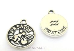 Zawieszka - znak zodiaku Wodnik - moneta 14x12mm