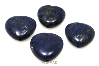 Lapis lazuli z pirytem złotym - serce 16mm - II gatunek