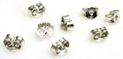 Baranki zaciskowe do kolczyków sztyft - srebro 925 - 1 para