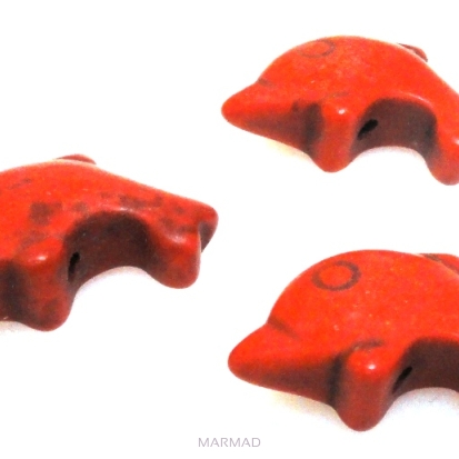 Howlit - delfin 20x12mm - czerwony