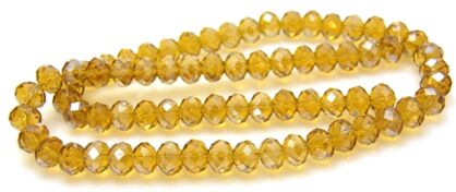 Kryształki fasetowane - oponka 10x7mm - topaz