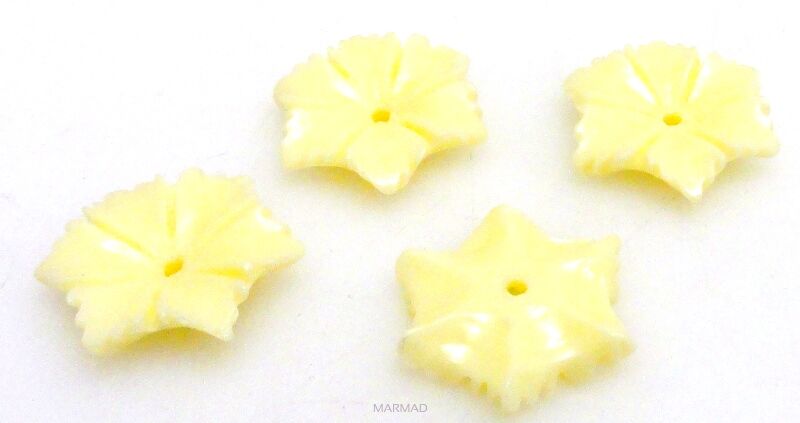 Koral z żywicą - kwiatek 14mm