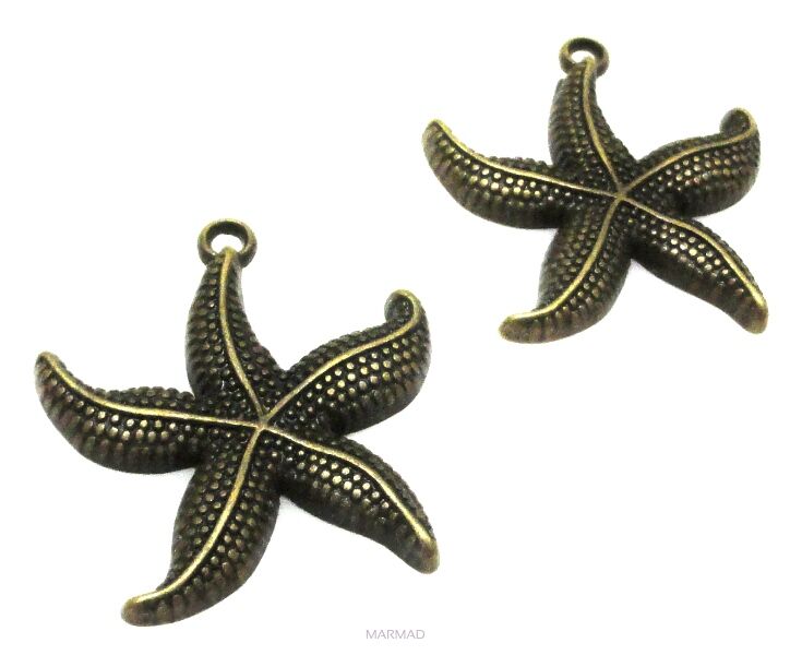 Zawieszka - rozgwiazda 25x23mm - antyczny brąz