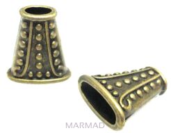 Element wykończeniowy - plaski stożek 18x16mm - antyczny brąz