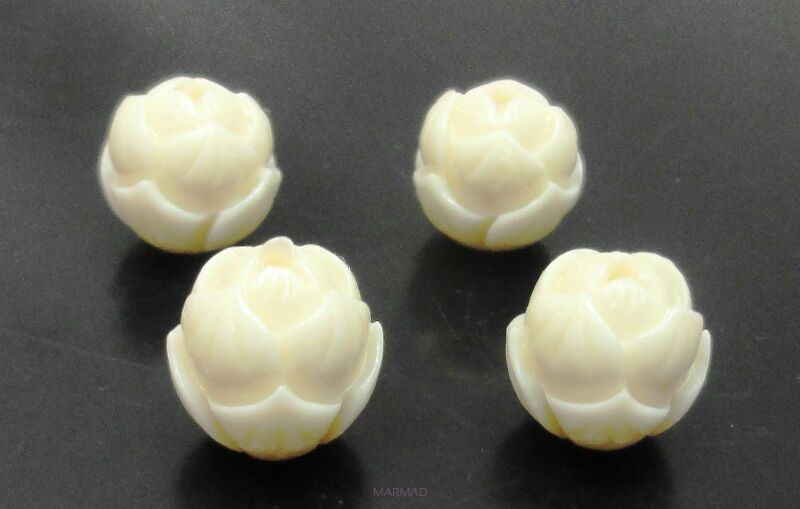 Koral z żywicą - kwiat lotosu 10mm