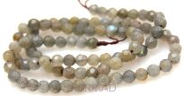 Labradoryt fasetowany - kula 4mm