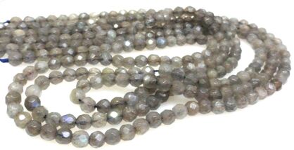 Labradoryt fasetowany - kula 4mm