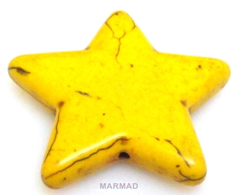 Howlit - gwiazda 40mm na wisior - żółty