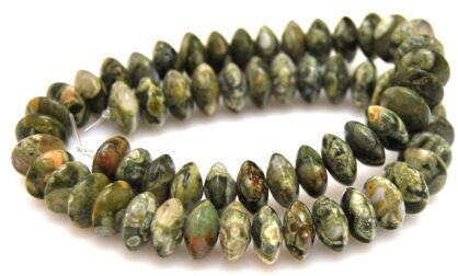 Riolit kwiatowy zielony - oponka 12x6mm