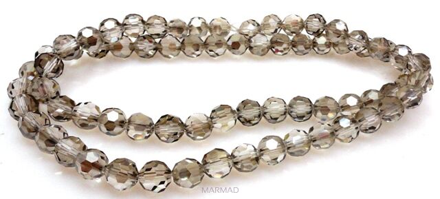 Kryształki fasetowane - kula 8mm - crystal grey