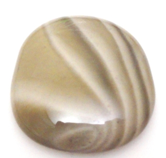 Kaboszon - krzemień pasiasty 37x32mm