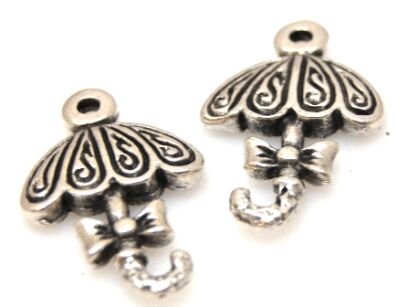 Zawieszka parasolka 28x18mm - srebrzona próba 999
