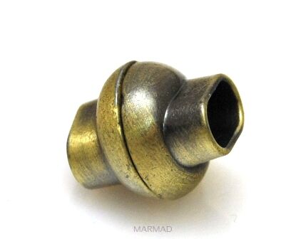 Zapięcie magnetyczne do rzemieni końcówki 9x5mm - mosiądz
