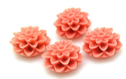 Kaboszon - kwiatek łososiowy 14mm